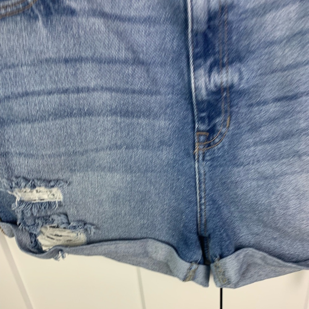 Kancan Size 32 Denim Jean Shorts Distressed Boyfriend Stretch - Picture 2 of 5